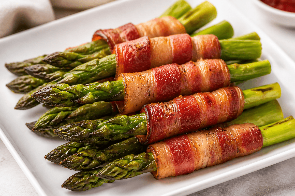 Air Fryer Bacon Wrapped Asparagus