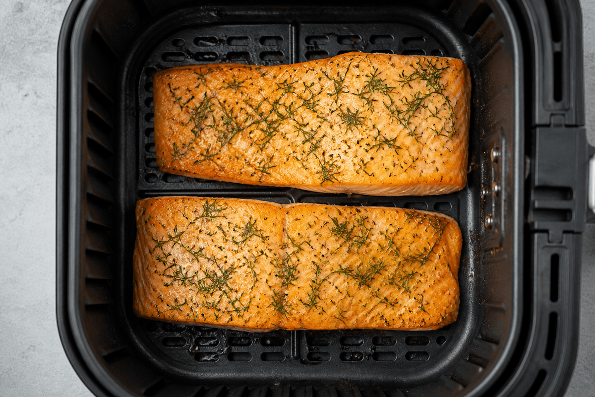Norwegian salmon in the air fryer