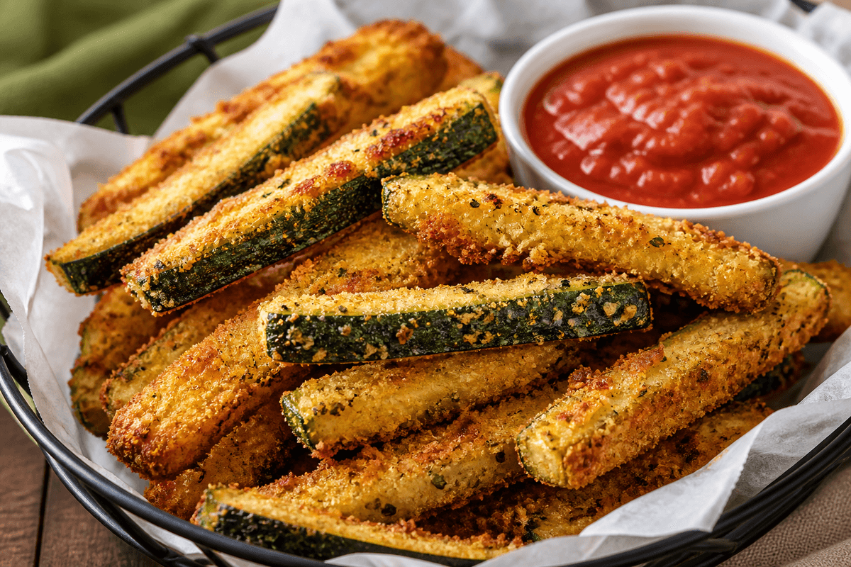 Crispy Parmesan Air Fryer Zucchini Fries