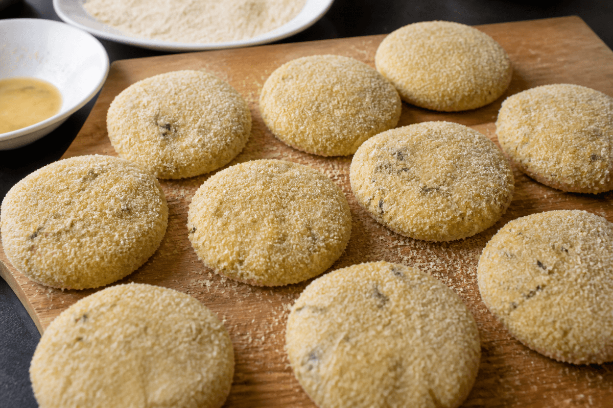 Shaped aloo tikki patties