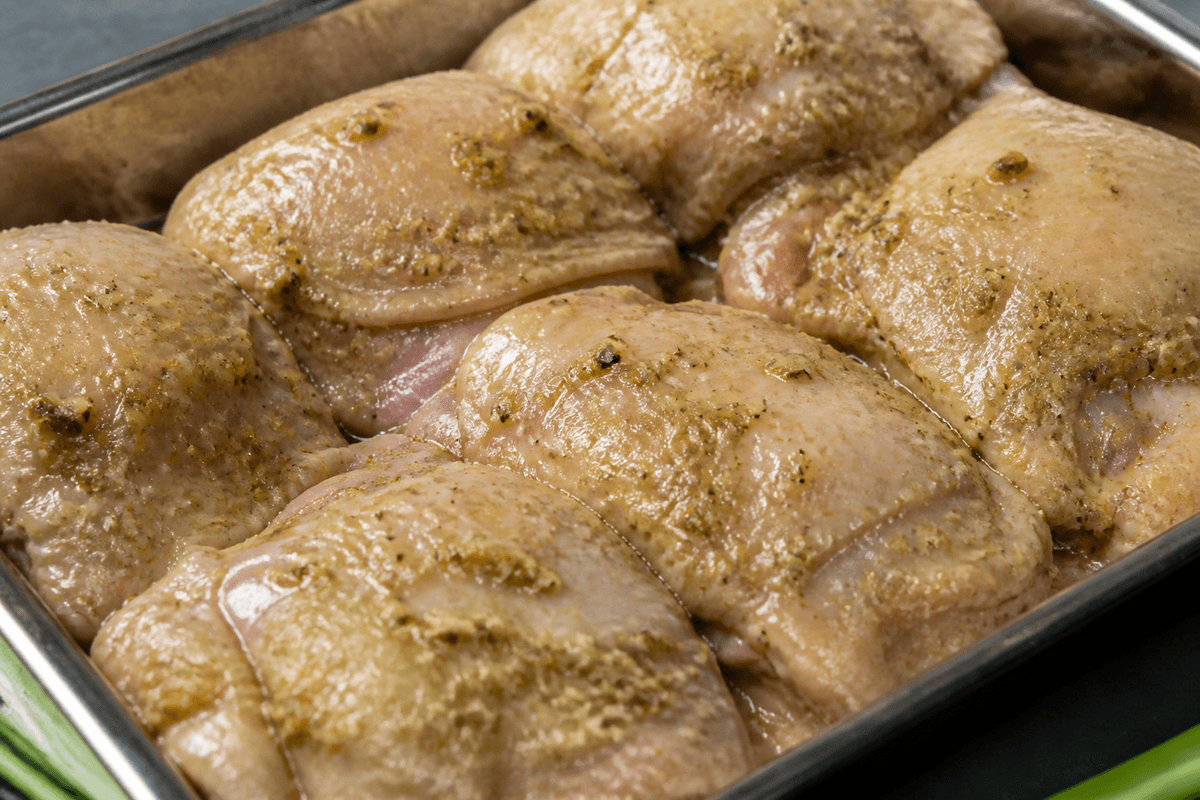 Chicken in gai yang marinade